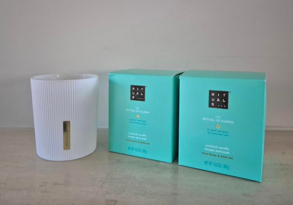 Rituals | Karma | Geurkaars 290 gram kaars, Huis en Inrichting, Ophalen, Overige materialen, Nieuw, Crème