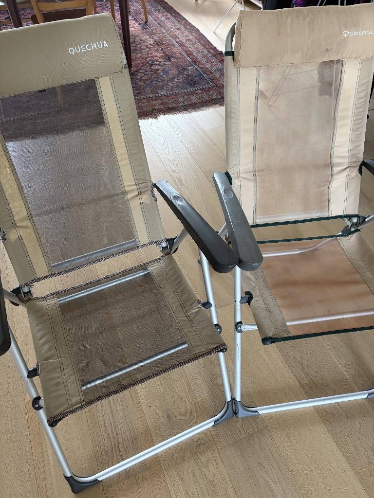 2x Quechua opvouwbare stoelen, Ophalen, Gebruikt, Campingstoel
