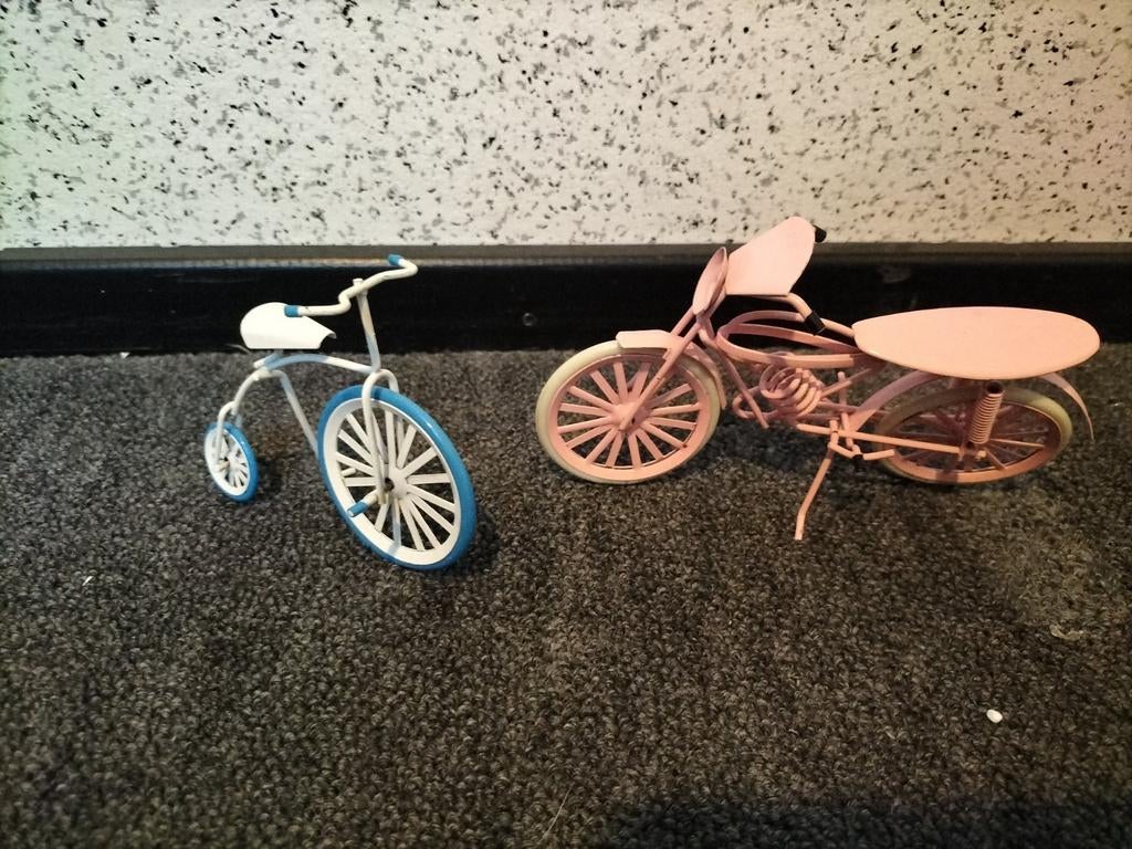Metalen fietsje en een motor model, Ophalen of Verzenden