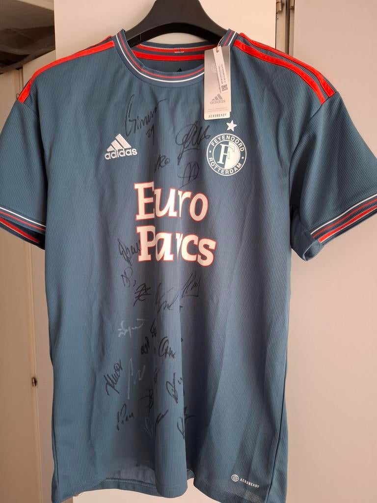 Feyenoord Kampioensshirt 22/23 - Maat L - Gesigneerd, Kleding | Heren, T-shirts, Nieuw, Maat 52/54 (L), Groen, Ophalen of Verzenden