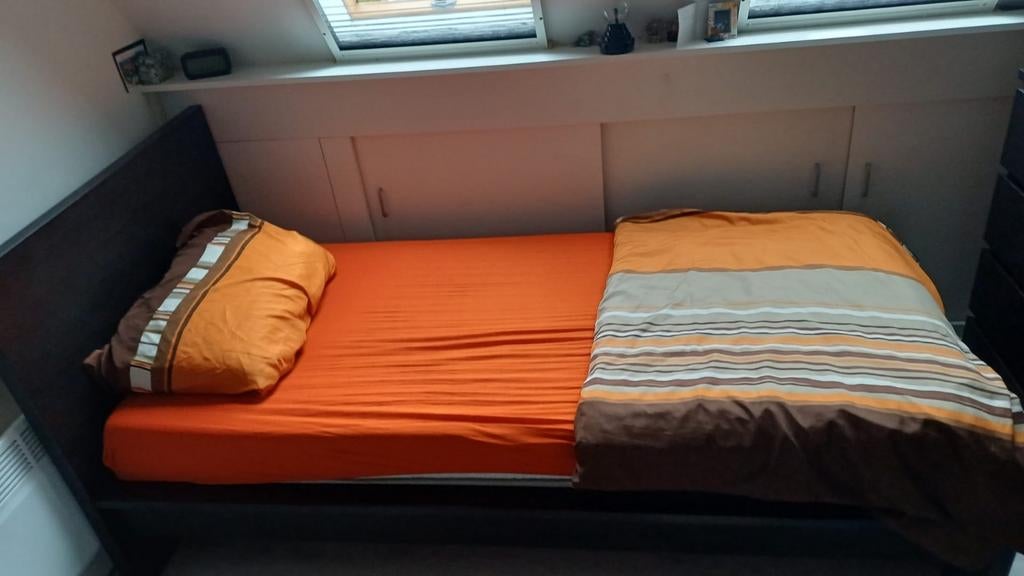 Ikea Malm eenpersoonsbed (excl. matras), Ophalen, Eenpersoons, Hout, 100 cm