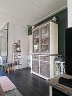 Buffetkast met glazen deuren en lades, Ophalen, Gebruikt, 25 tot 50 cm, 50 tot 100 cm