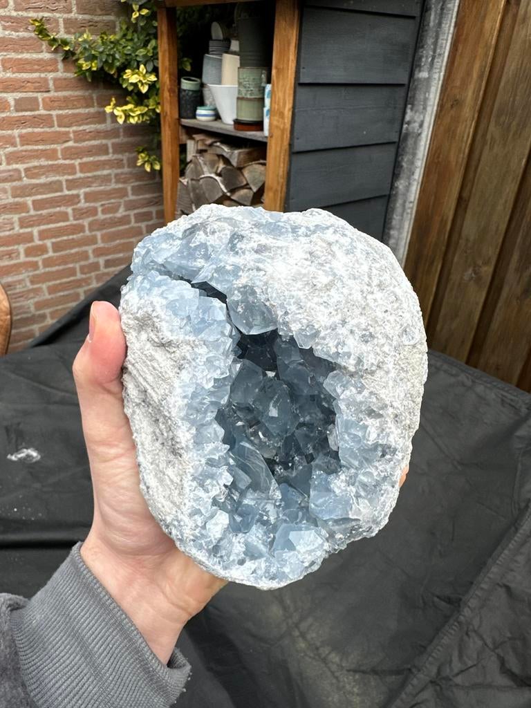 Celestien cluster, Verzamelen, Ophalen of Verzenden, Mineraal