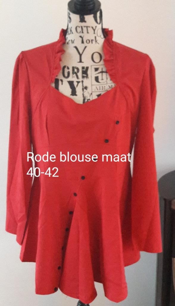 Nieuwe rode tuniek / blouse maat 40-42, Ophalen of Verzenden, Nieuw, Maat 38/40 (M), Rood