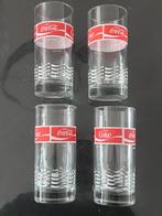 4 vintage Coca-Cola glazen (1970-1980) nl/eng tekst, Ophalen of Verzenden, Zo goed als nieuw, Frisdrankglas