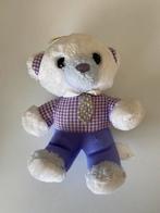 Knuffel beertje beer wit met paars, Ophalen of Verzenden, Zo goed als nieuw, Beer