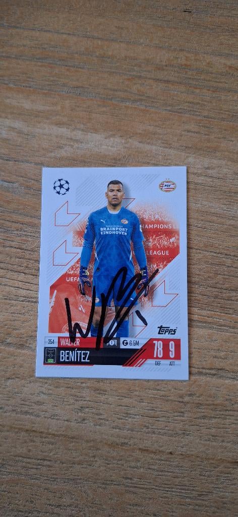 Topps trading card met handtekening; Walter Benitez # PSV, Ophalen of Verzenden, Nieuw, PSV, Spelerskaart