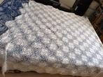 Gehaakte grote witte sprei deken. Bloemen, 235-230cm katoen, Wit, Overige typen, Tweepersoons, Ophalen of Verzenden