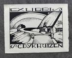 Exlibris S.C. Dykhuizen (1936) (exlibris-parlant), Antiek en Kunst, Ophalen of Verzenden