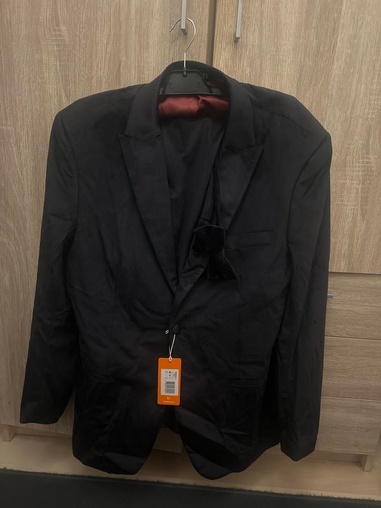 Opposuits Midnight Black Velvet Pak - EU54, Kostuum of Pak, Zwart, Maat 42/44 (L), Nieuw
