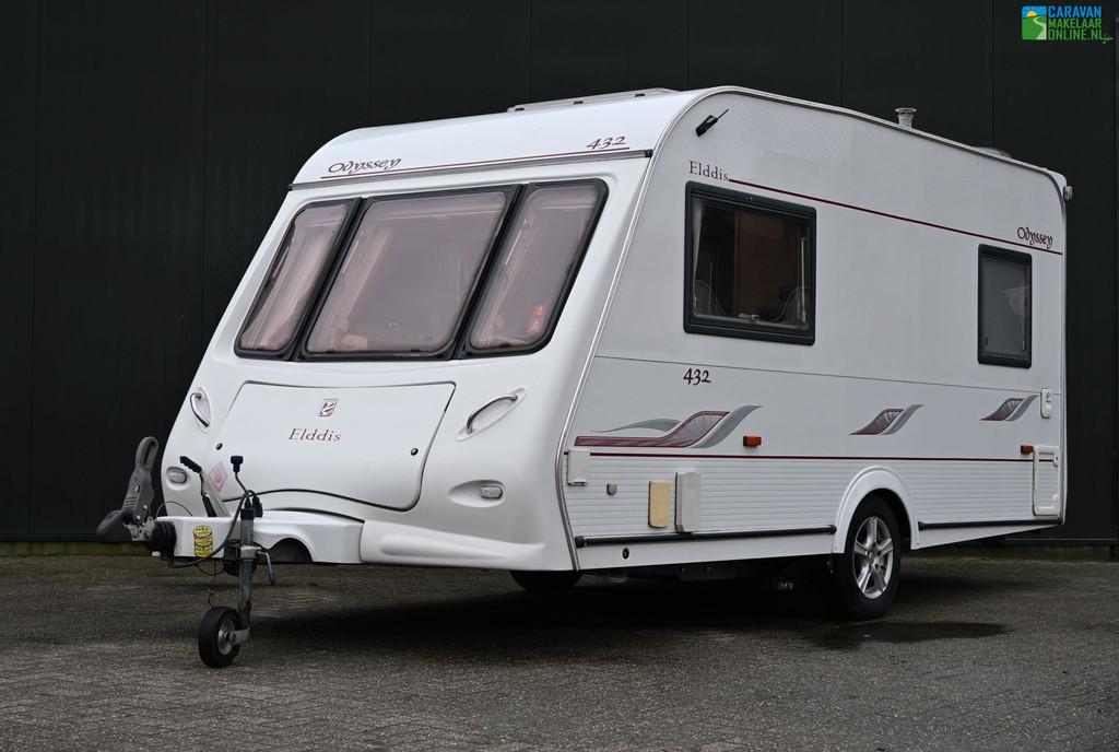 Elddis Odyssey 432 Mover|Voortent|Ultraheat|Oven|Enkbedden, Caravans en Kamperen, Caravans, Standaardzit, Elddis, Ringverwarming