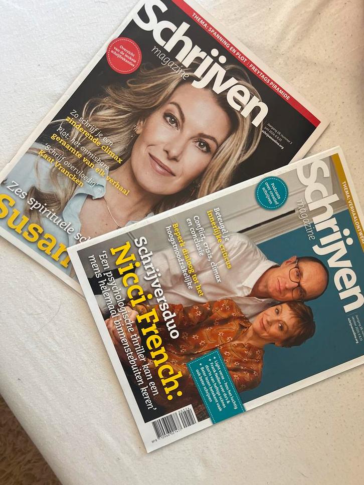 Twee Schrijven Magazines: Spanning & Plot en Verhaalontwerp, Boeken, Tijdschriften en Kranten, Zo goed als nieuw, Overige typen