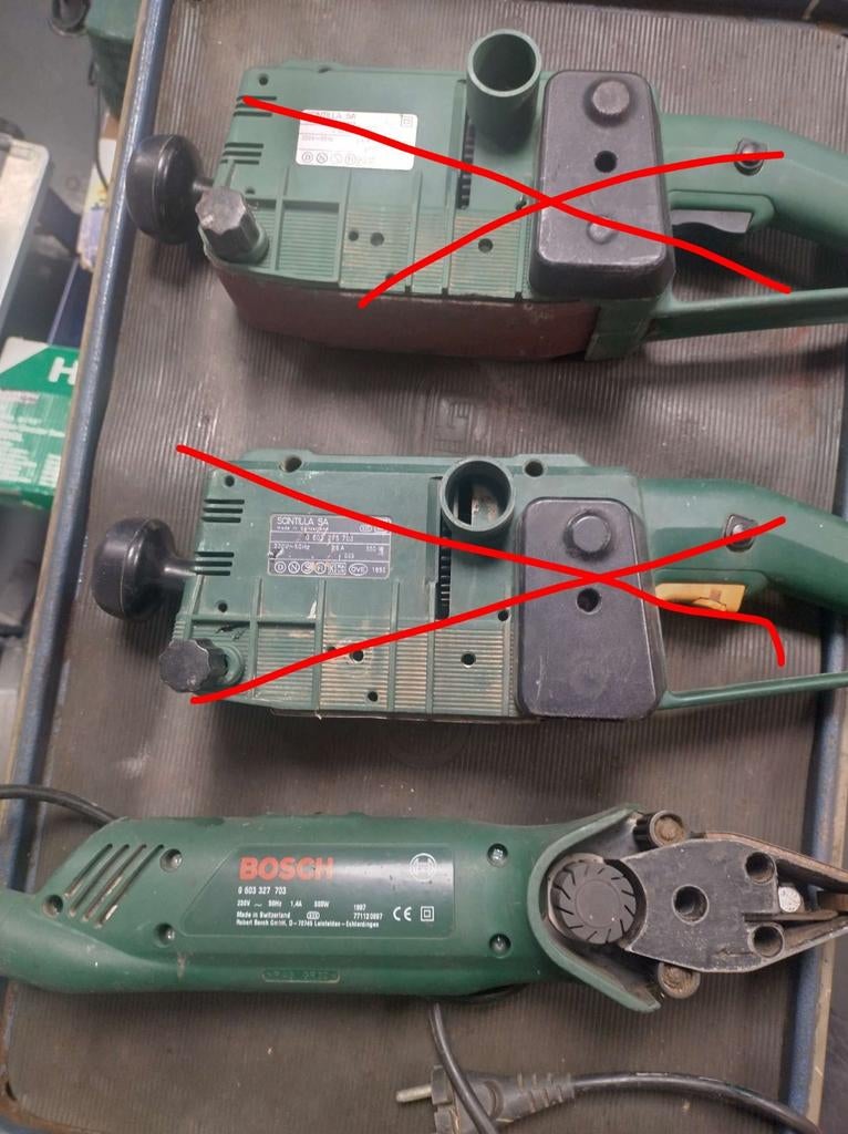 Bosch bandschuurmachine PBS 300AE zie omschrijving, Ophalen of Verzenden, Gebruikt, Minder dan 600 watt, Bandschuurmachine