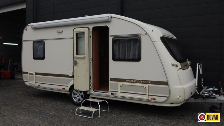 Avento Gran Turismo 470 TF, Caravans en Kamperen, Caravans, tot en met 4, 1000 - 1250 kg, Rondzit, Avento, Frans bed, Overige typen