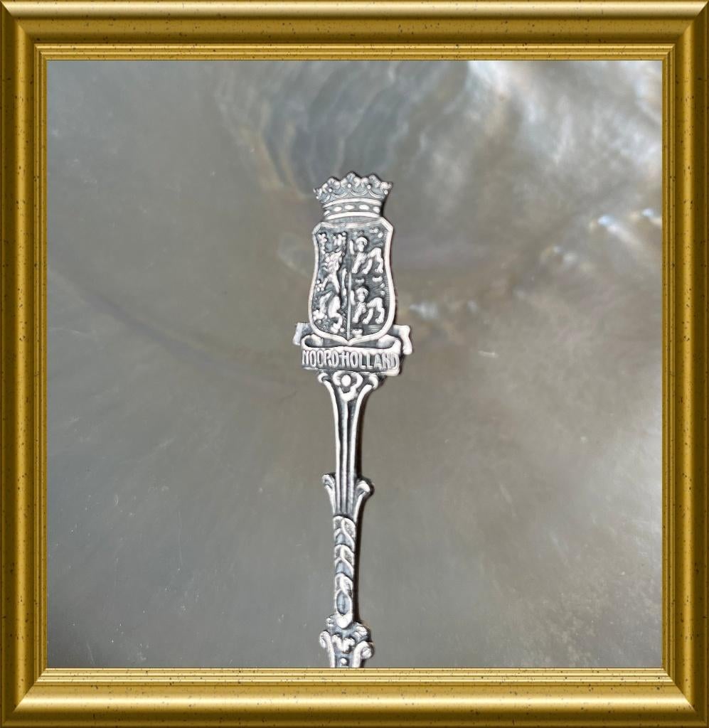 Oud zilveren provincie lepeltje: Noord Holland, Ophalen of Verzenden, Zilver