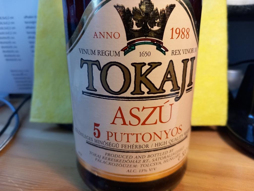 5x Tokaji Aszú 5 puttonyos (1988), Ophalen