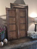 Oude Indiase luiken - Authentiek houtsnijwerk 66x92 cm, Ophalen of Verzenden