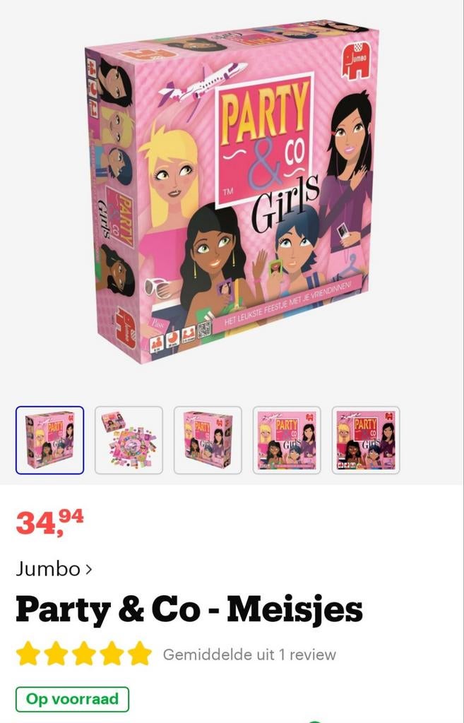 Spel party & co girls 7 euro zgan, Hobby en Vrije tijd, Gezelschapsspellen | Overige, Ophalen, Zo goed als nieuw