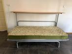 Opklapbed 90x200 cm met metalen constructie, Ophalen, 90 cm, Eenpersoons, Zo goed als nieuw