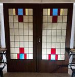 Set ensuite deuren met glas in lood goede staat, Ophalen, Binnendeur, 200 tot 215 cm, Glas