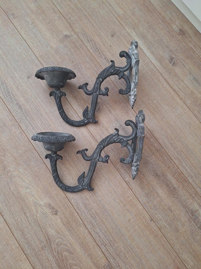 Brocante wandkandelaars, Antiek en Kunst, Curiosa en Brocante, Ophalen of Verzenden