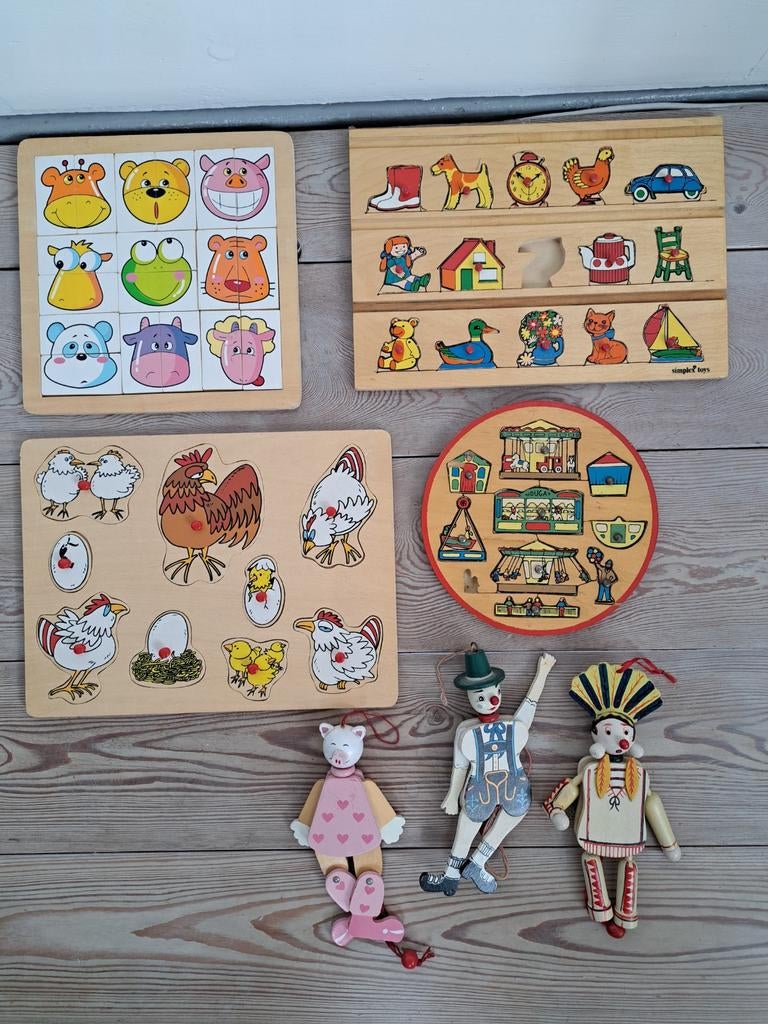 Houten puzzels en trekpoppen, Ophalen of Verzenden, Jongen of Meisje