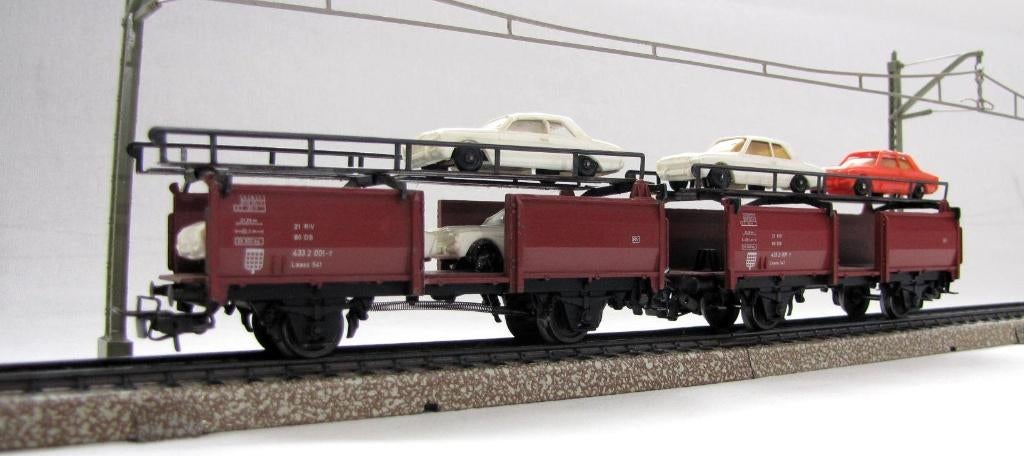 2 Märklin Auto wagons., Wisselstroom, Gebruikt, Wagon, Ophalen of Verzenden