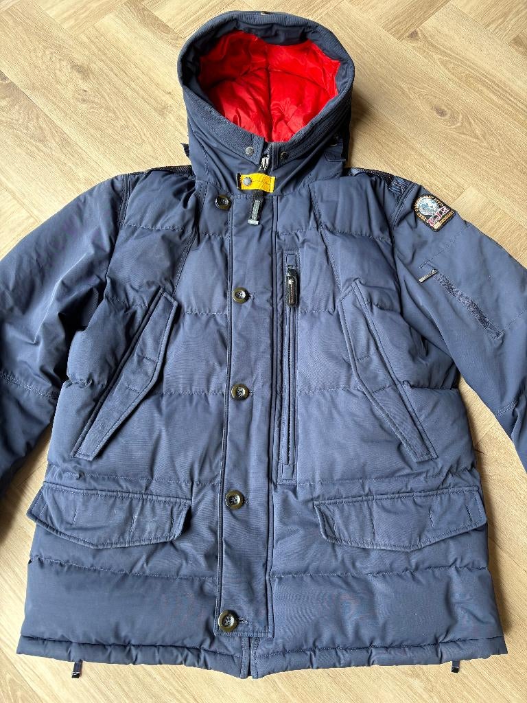 Donkerblauwe (winter)jas van Parajumpers / P.J.S. maat XXL, Blauw, Ophalen of Verzenden, Zo goed als nieuw, Overige maten