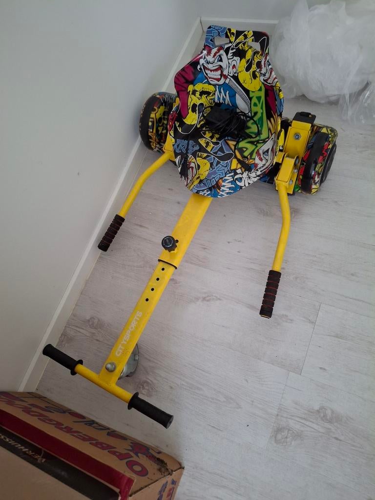 Hoverboard met kar - accu defect - ophalen Jubbega, Ophalen of Verzenden, Gebruikt, Overige typen, Onbekend