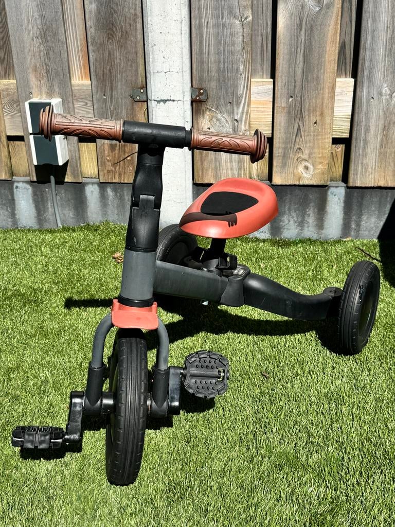 Topmark 4-in-1 kinderfiets Zwart/Bruin - Gebruikt, Ophalen, Zo goed als nieuw