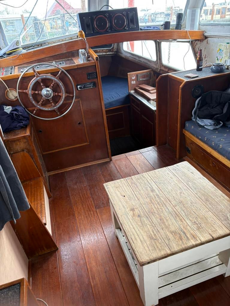 Schouw 9 meter bij 3 heeft buiten besturing !!, Watersport en Boten, Ophalen, Gebruikt, Staal, Binnenboordmotor