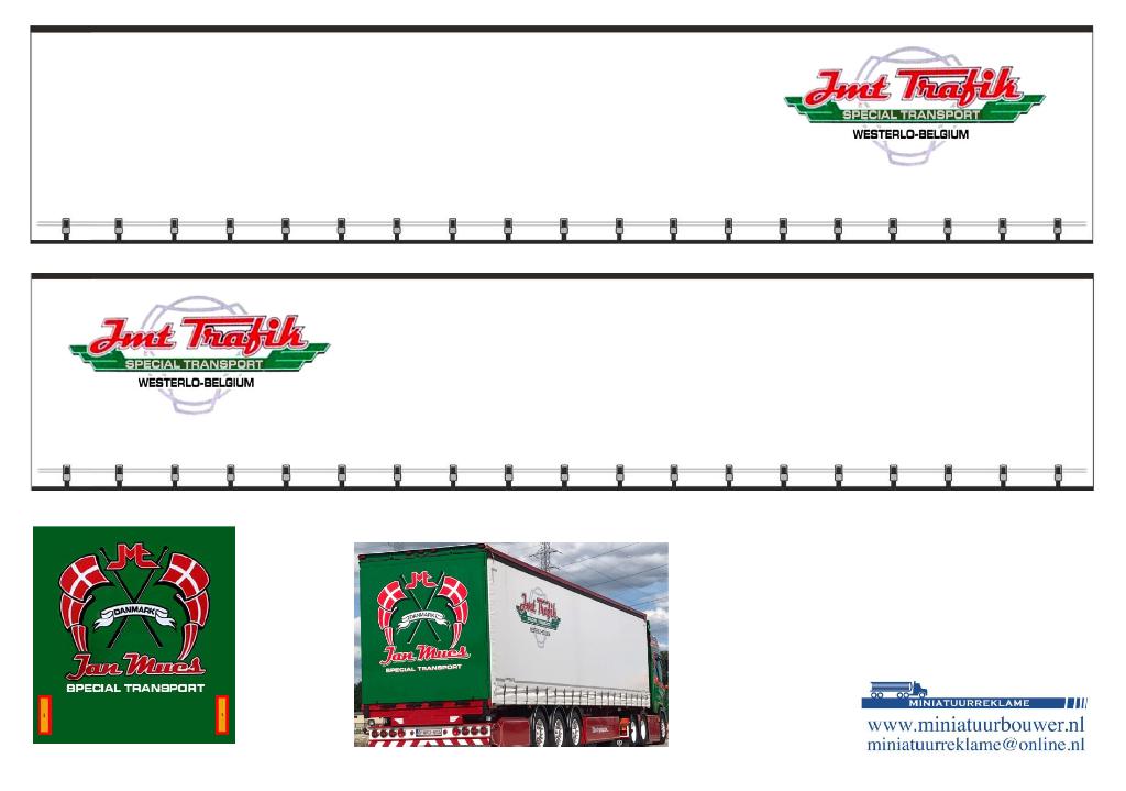 Vrachtauto decal 1:50 Jan Mues transport Westerlo ( type 2 ), Hobby en Vrije tijd, Modelauto's | 1:50, Verzenden, Nieuw, Bus of Vrachtwagen