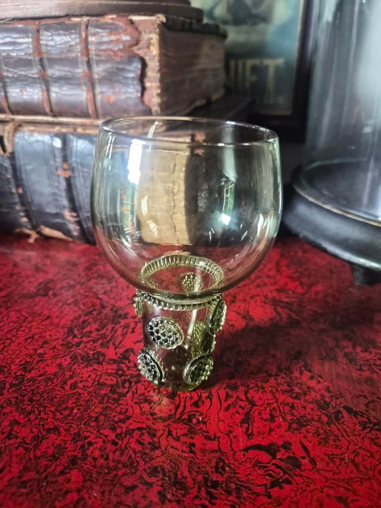 Antiek Roemer Glaswerk - Groen Glas met Nopjes, Antiek en Kunst, Antiek | Glas en Kristal, Ophalen of Verzenden