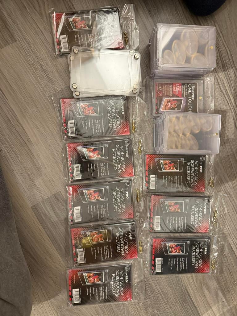 34x acrylic cardholder pokemon magic yu gi oh, Ophalen of Verzenden, Zo goed als nieuw, Overige typen