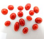 15 cabochons van rood bloedkoraal, Ophalen of Verzenden, Zo goed als nieuw