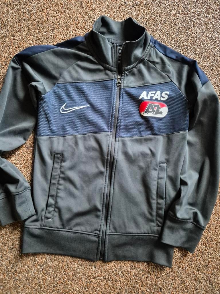 Nike AZ AFAS trainingsjack grijs/blauw maat XS, Kinderen en Baby's, Kinderkleding | Maat 128, Ophalen of Verzenden