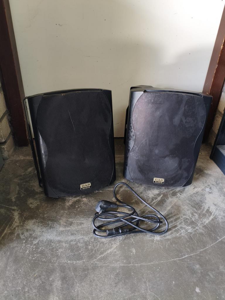 DAP Audio PRA-82 Actieve Speakerset, Gebruikt, 60 tot 120 watt, Front, Rear of Stereo speakers, Ophalen