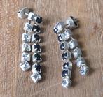 Oorbellen strass oorhangers strass stenen zwart, Overige materialen, Zwart, Ophalen of Verzenden, Met strass