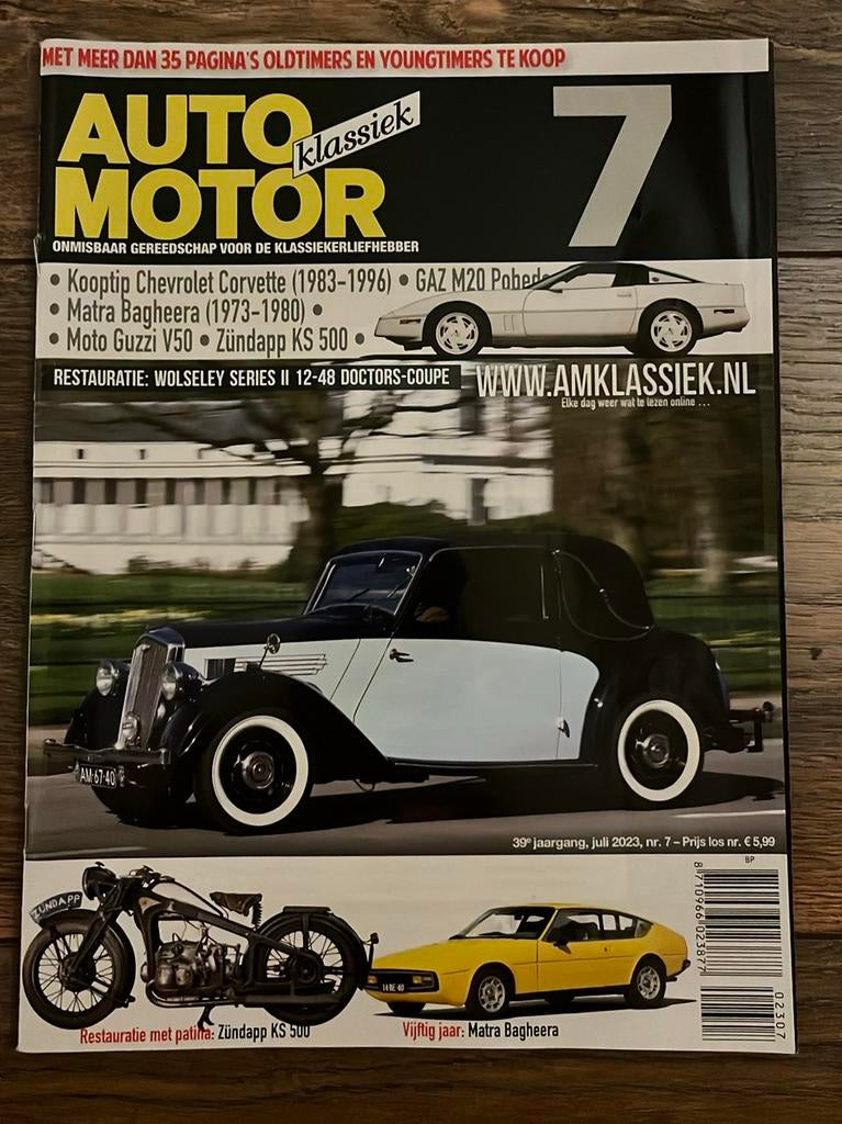 AMK: Matra Bagheera, Corvette C4, Moto Guzzi V50, Ophalen of Verzenden, Zo goed als nieuw, Algemeen