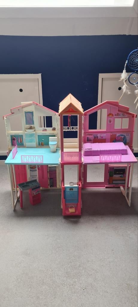 Uitklapbaar Barbiehuis, Ophalen of Verzenden, Gebruikt, Poppenhuis