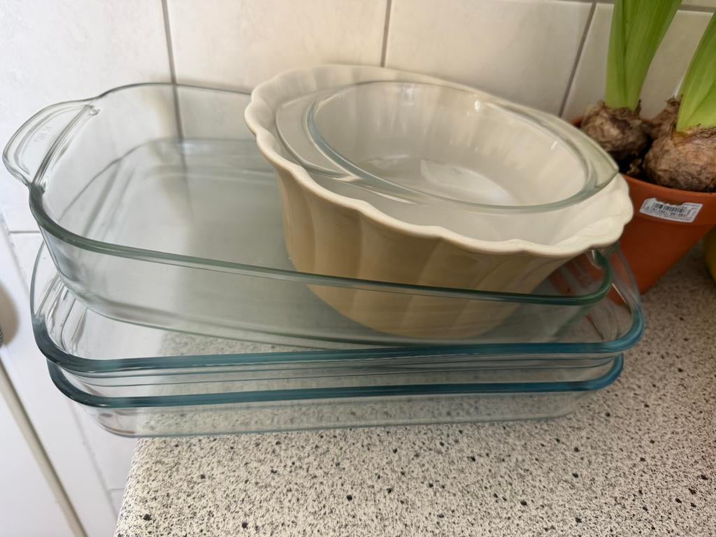 Verschillende ovenschalen, Huis en Inrichting, Keuken | Servies, Ophalen, Gebruikt, Overige stijlen, Glas