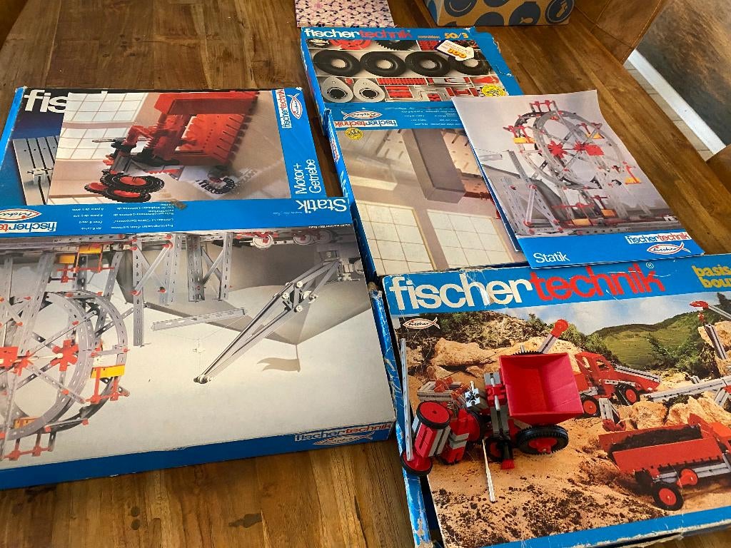 Fischer Technik jaren '70 speelgoed met dozen + gebruiksaanw, Kinderen en Baby's, Speelgoed | Educatief en Creatief, Ophalen of Verzenden