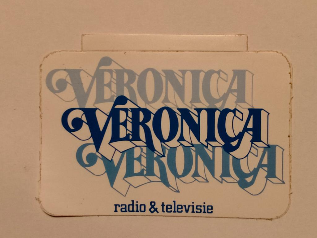 Veronica Radio & Televisie vintage muziek sticker logo, Ophalen of Verzenden, Gebruikt, Overige typen