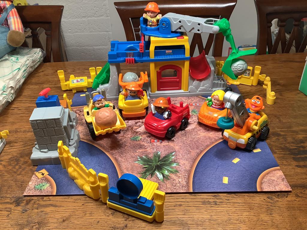 Fisher-Price/Little People speelset bouwplaats, Ophalen of Verzenden, Zo goed als nieuw, Speelset, Met geluid