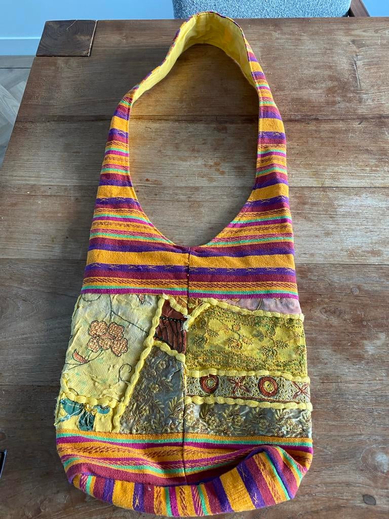 Stoffen schoudertas vintage, Ophalen of Verzenden, Gebruikt, Overige kleuren, Overige merken