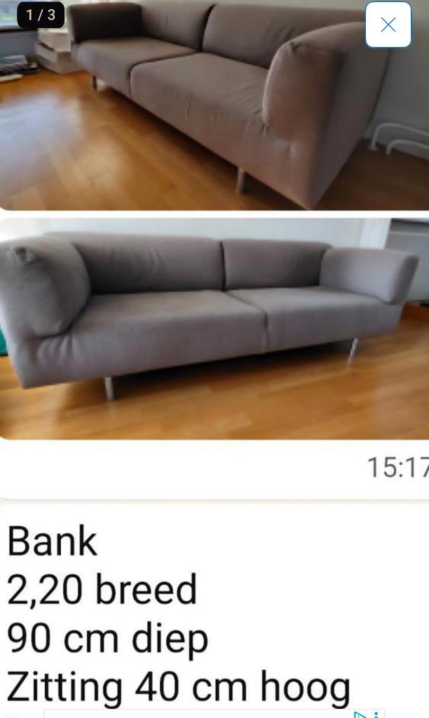 Cassina MET bank Pierro Lissoni Italiaans Design Zandkleur, Ophalen, Gebruikt, Italiaans Klassiek Tijdloos Loungen Modern, Driepersoons