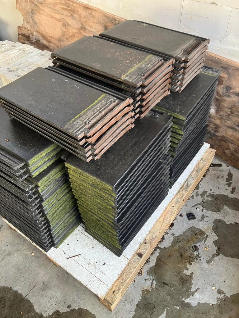 Braas Monier FT 10 keramische dakpannen (286 heel, 12 half), Ophalen, Gebruikt, Steen of Klei, Zwart