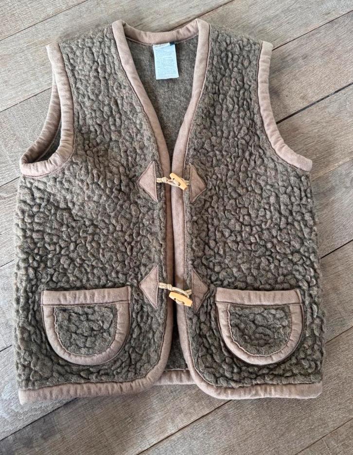 Alwero | wollen bodywarmer | kids L | 100% wol | beige/bruin, Kinderen en Baby's, Kinderkleding | Maat 122, Zo goed als nieuw
