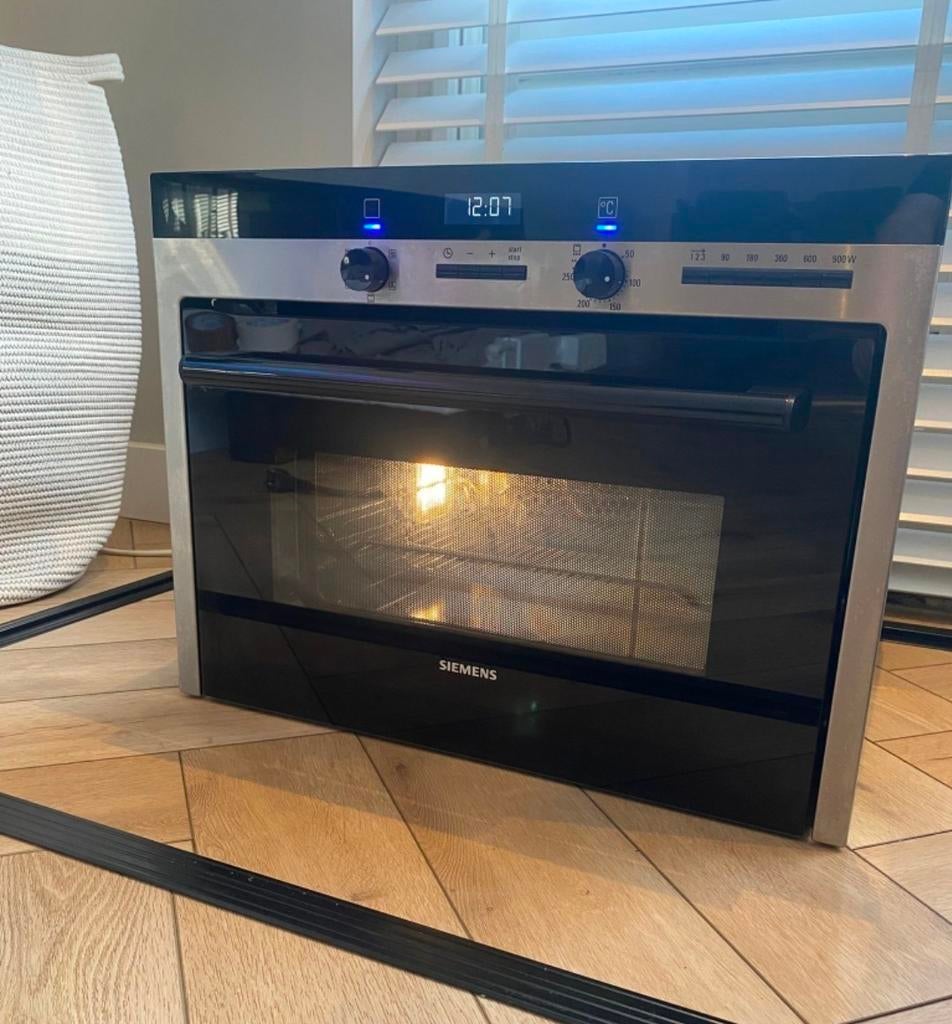 Siemens combi oven magnetron hetelucht grill, Ophalen, Combimagnetron, Crisp, Gebruikt