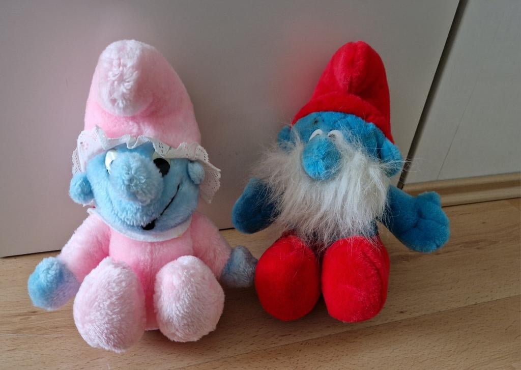 Baby smurf papa rode smurfen knuffel plush grote vintage, Verzamelen, Ophalen of Verzenden, Zo goed als nieuw